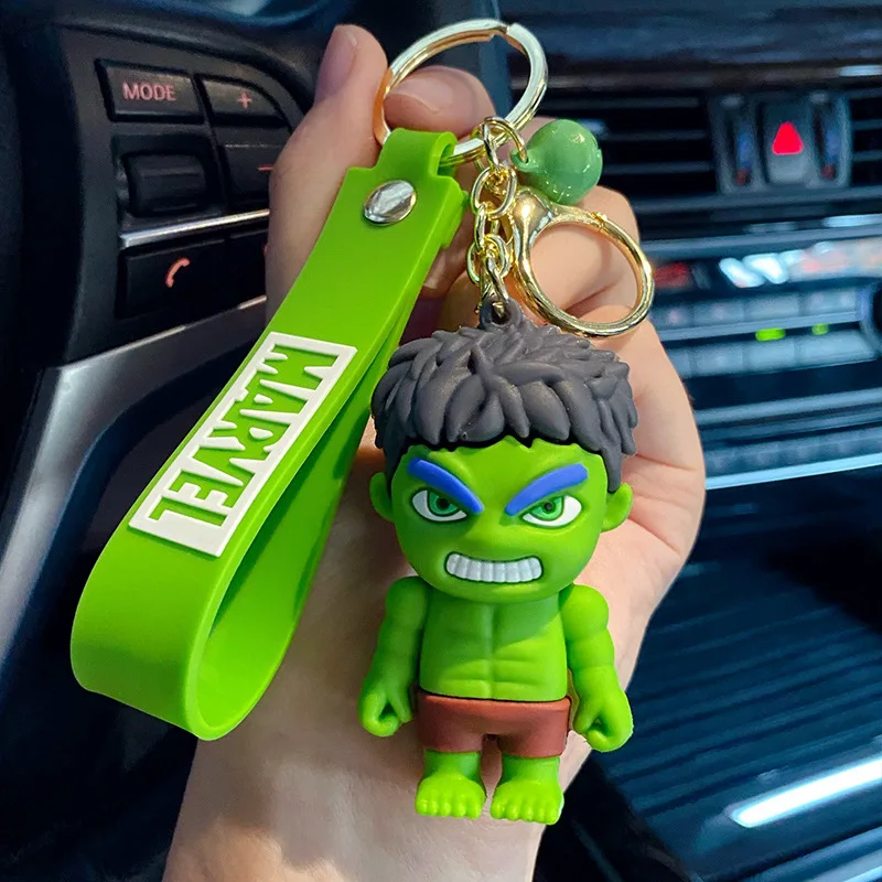 Super Heroes Captain America Spiderman Iron Man Hulk Thor KeyChain Key Ring Pendant For Bags Backpacks Kids Toy Children Gift