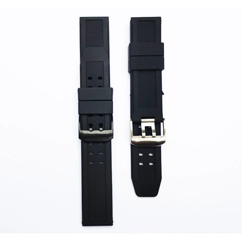 23mm Waterproof Silicone Universal Watch strap Men Military Sport Diving watchband Double needle buckle bracelet for Luminox