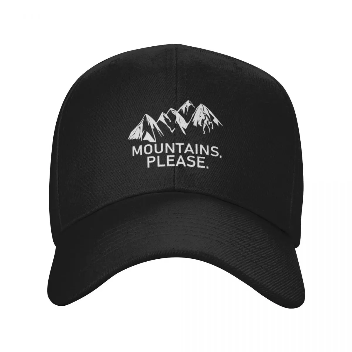 Fashion Mountains Please baseball cap Versatile Denim Hat Hats For Women