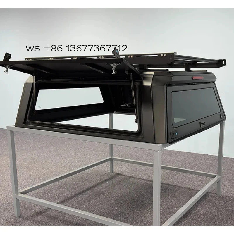 

Factory hot salesstlf 4x4 Waterproof Aluminum Alloy Steel Truck Canopy Hardtop Topper with Rack Pickup Camper 5.8FT 6.5FT