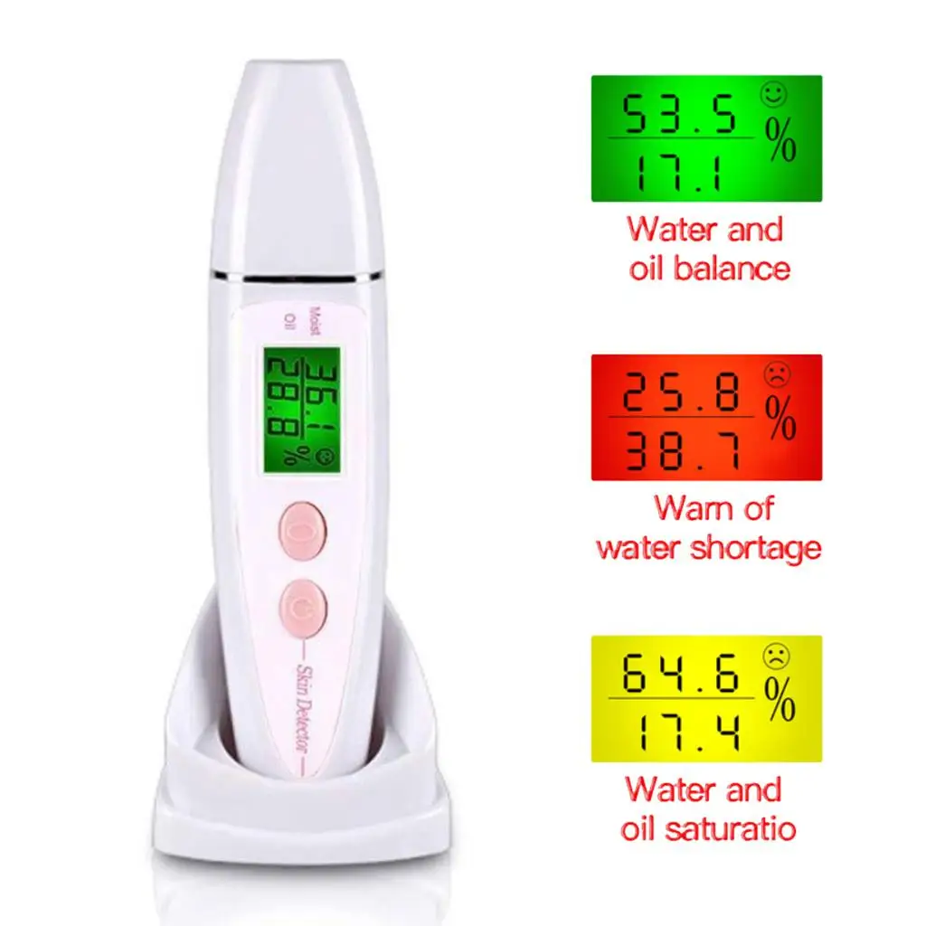 Máquina facial portátil da umidade da pele do LCD Digitas, pena do teste do óleo