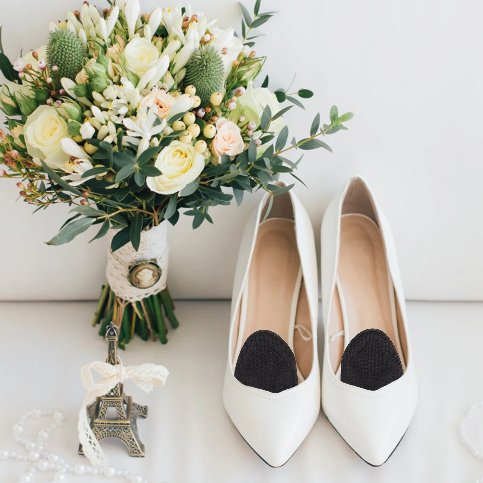 3 أزواج عالية الكعب وسادة القدم وسادة مشط القدم نصف النعل النعال الإسفنج دعم سجادة ضد الإنزلاق تنفس مريحة