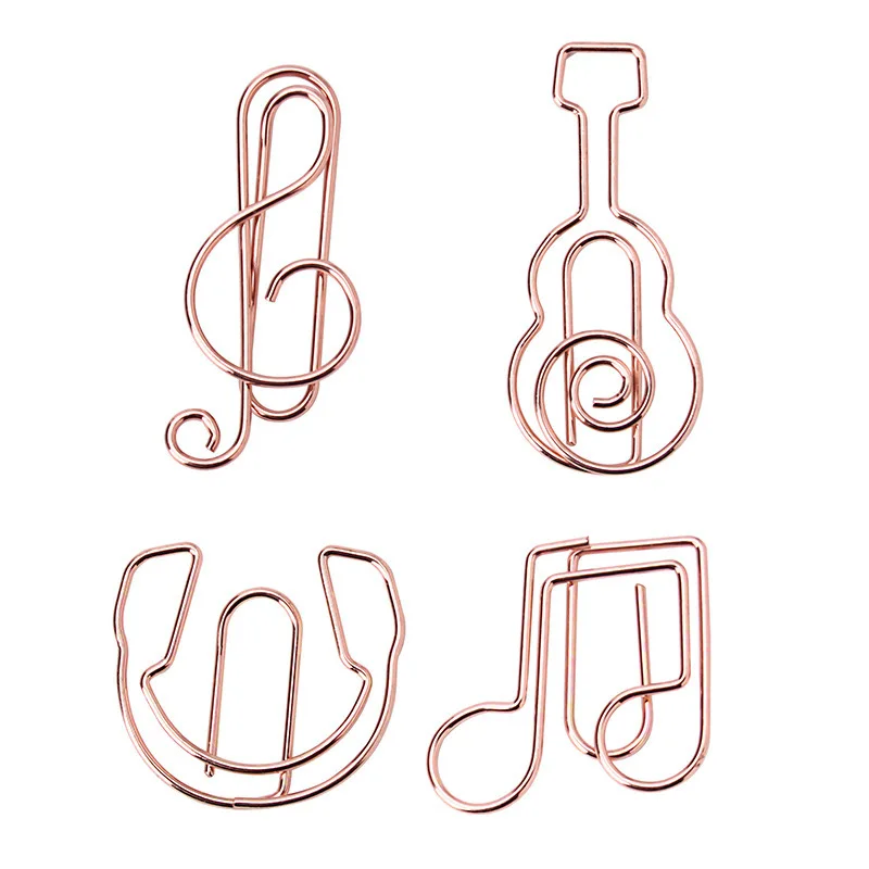 

10pcs Music Stationery Musical Paper Clips Metal Note PaperClip Bookmark Mini Clip Notes Photo Decorative Diy Office Binding