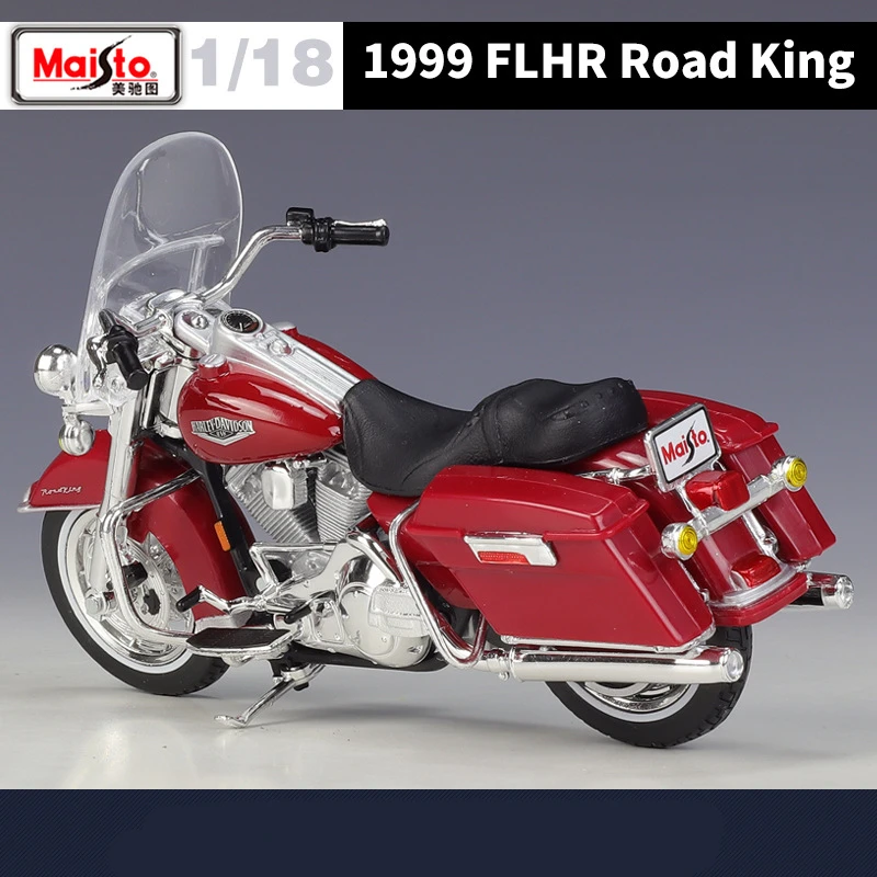 Maisto-1:18ハーレーダビッドソンのモーターサイクルモデル,1999のフラッシュ,クラシックな合金のおもちゃ,シミュレーション,金属,子供用モーターサイクルモデルギフト
