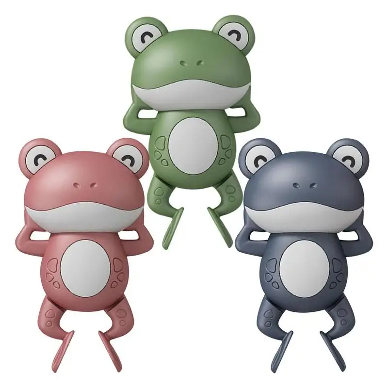 

2024 New Baby Bath Toys Water-playing Frog Toy Bathroom Wind-up Clockwork Small Frogs swimming And Floating Bathroom Bath Toys