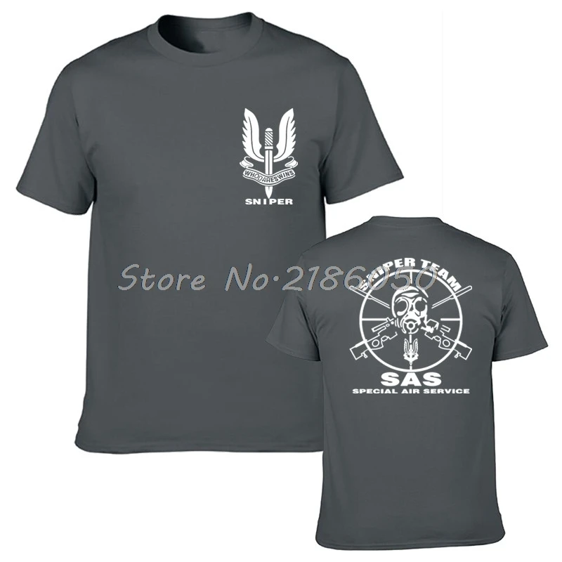 SAS Special Air Service British Army Special Forces Sniper T shirt Men's 100% Cotton Short Sleeve Summer T-Shirt Adlut Top Tee