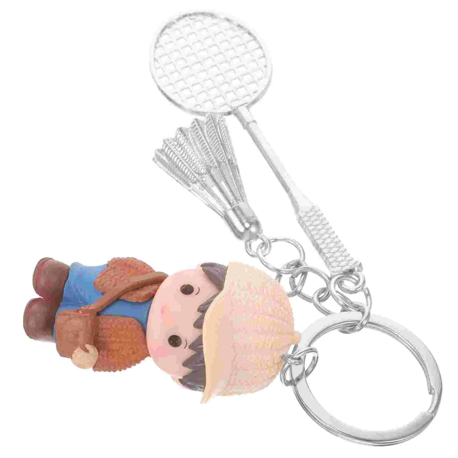 

Badminton Keychain Rings Delicate Ball Keychains Birthday Gift Bag Hanging Racket