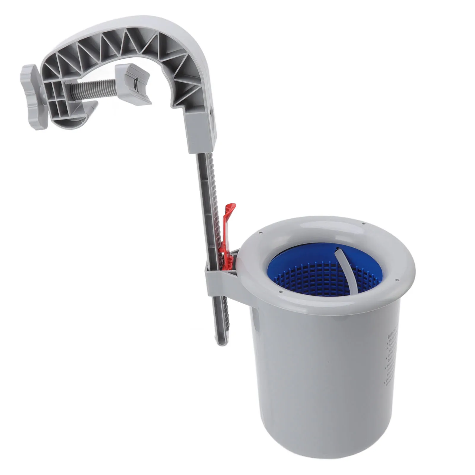 Pool Surface Skimmer Kit Plastic Gray Wall Mounted Automatic Cleaner Filter Efficient Debris Collector for Outdoor Swimming Pool