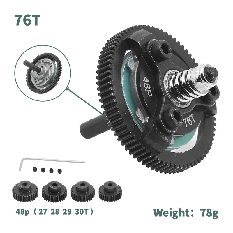 Acciaio 48P 72T 76T 83T 86T 90T Spur Gear per Trxs Slash Bandit Rustler Stampede 2WD RC Auto Parti di Aggiornamento