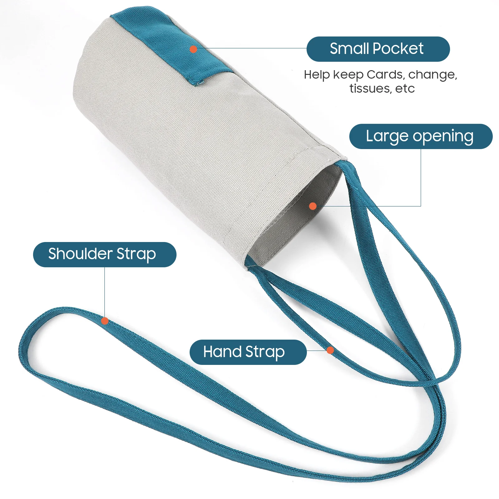 

Water Bottle Cover Cloth Bag Coffee Mug Portable Holder Carrier Insulation Glass Case Sling Bag Cup Storage Bottle Sleeve Kettle