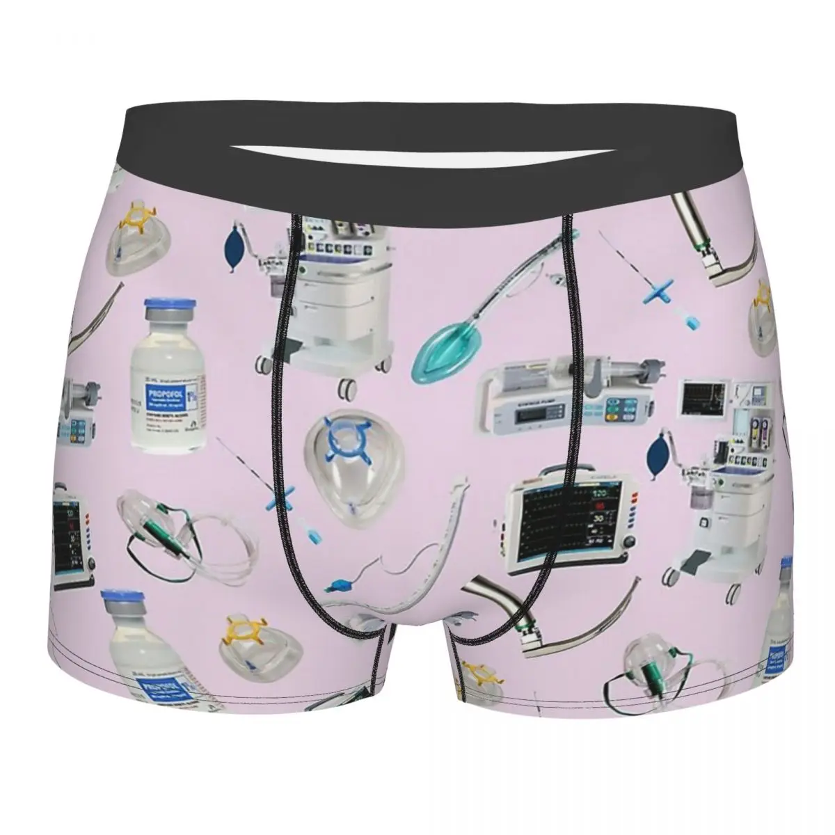 Tools Of The Trade PALE Anesthesia Anaesthesia Pink Medical Doctor Underpants Panties Men's Underwear Sexy Shorts Boxer Briefs