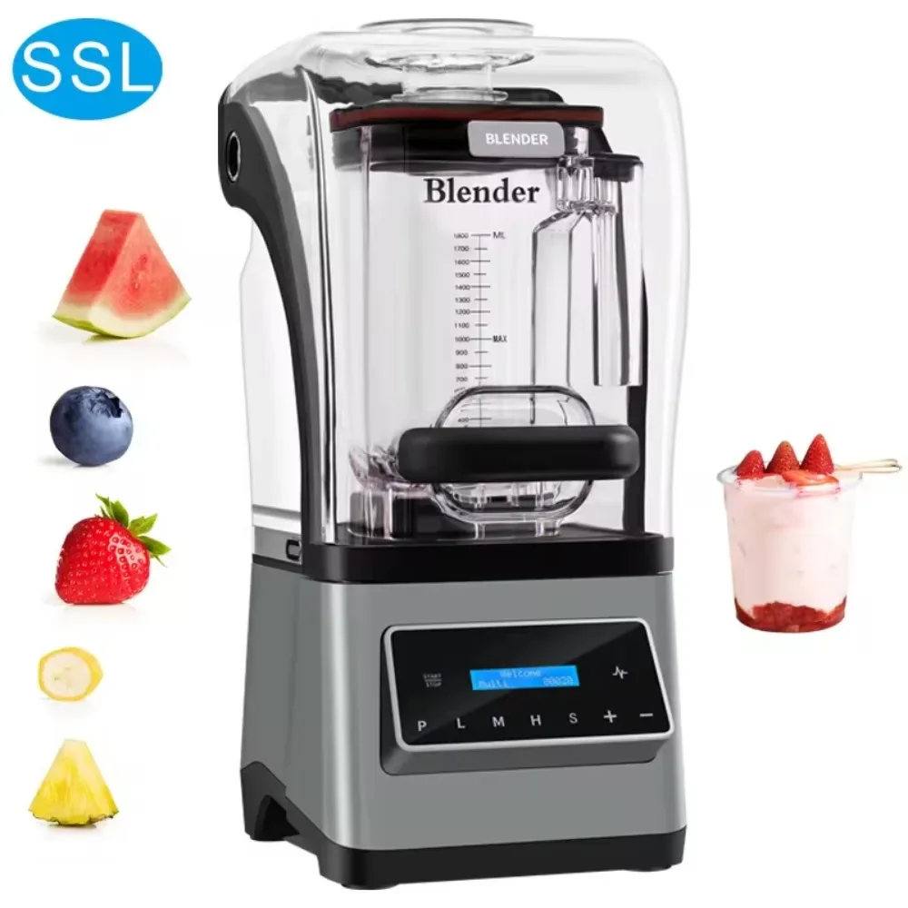 1500Watt SSL Smoothie Smart  Kitchen Electronic Applians Food Prossor Licuadoras Commercial Grey Blender Machine