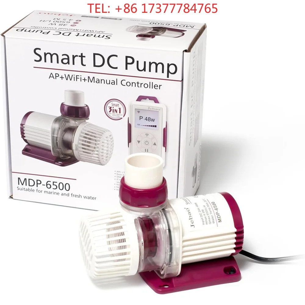 Jebao MDP-6500 48 W Smart WIFI DC Pump With LCD Display Controller Flow 110-240 V 1717 GPH For Saltwater Tank