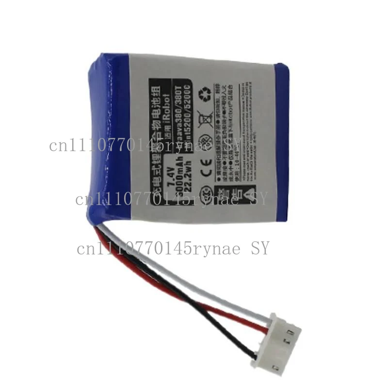 7.4V 3000mAh Battery Rechargeable Battery for IRobot  Braava 380T 380 381 Mint 5200 5200C Accessories Replacement Bateria