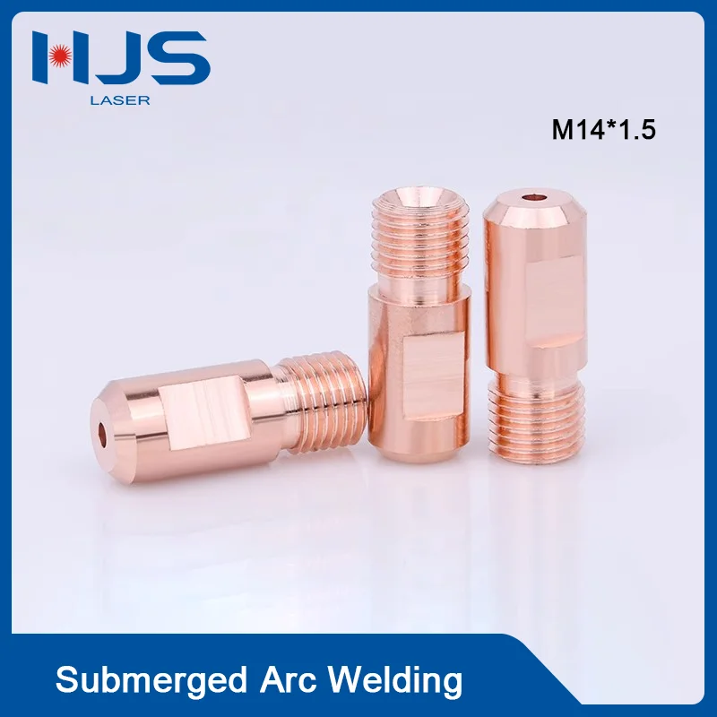 HJS Laser 10pcs/set Submerged Arc Welding Machine Welding Torch Welding Tips Welding Nozzle M14X1.5 38mm Length