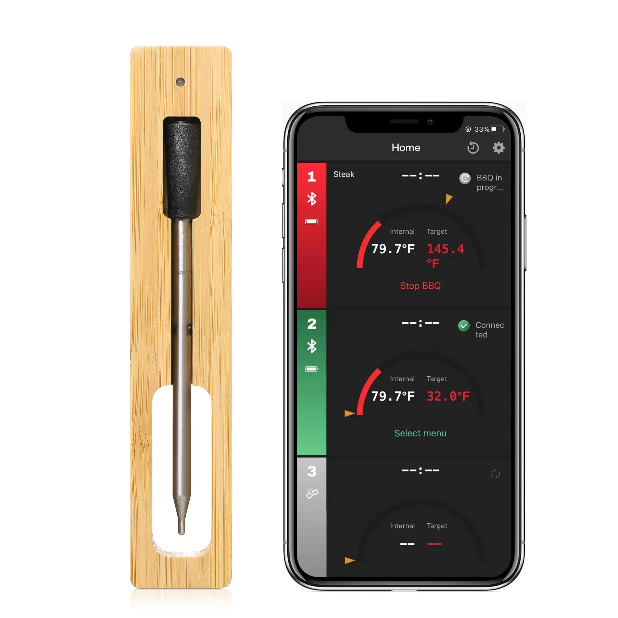 Sonda do grilla bezprzewodowy termometr do grilla Bluetooth kuchenny termometr do żywności termometr do grilla bezprzewodowa temperatura