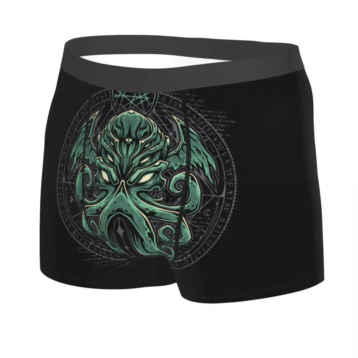 Custom Great Cthulhu Underwear Male Printed Horror Movie Lovecraft Boxer Briefs Shorts Panties Breathable Underpants