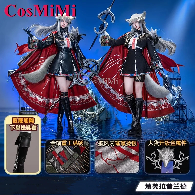 CosMiMi Game Arknights Lappland The Decadenza Cosplay Costume Nifty Lovely Battle Uniform Carnival Party Role Play Clothing S-XL