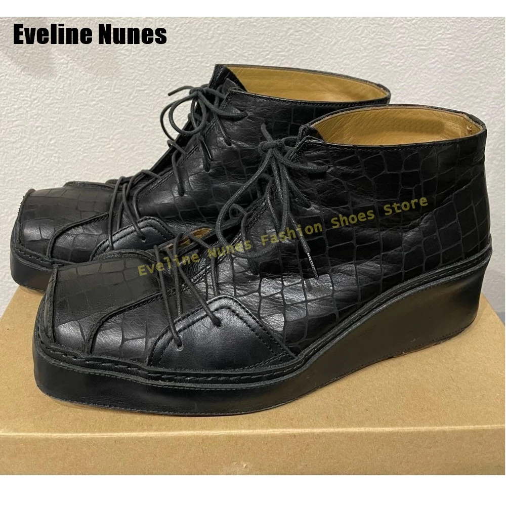 Black Croc-Effect Square Toe W - Women'S Shoes Crocs ulasan dan harga