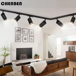 Full Set Track Light GU10 Led Spot Rail Lighting Indoor for Living Room Bedroom Spotlight Track Lamp 85V-265V Led Ceiling Light