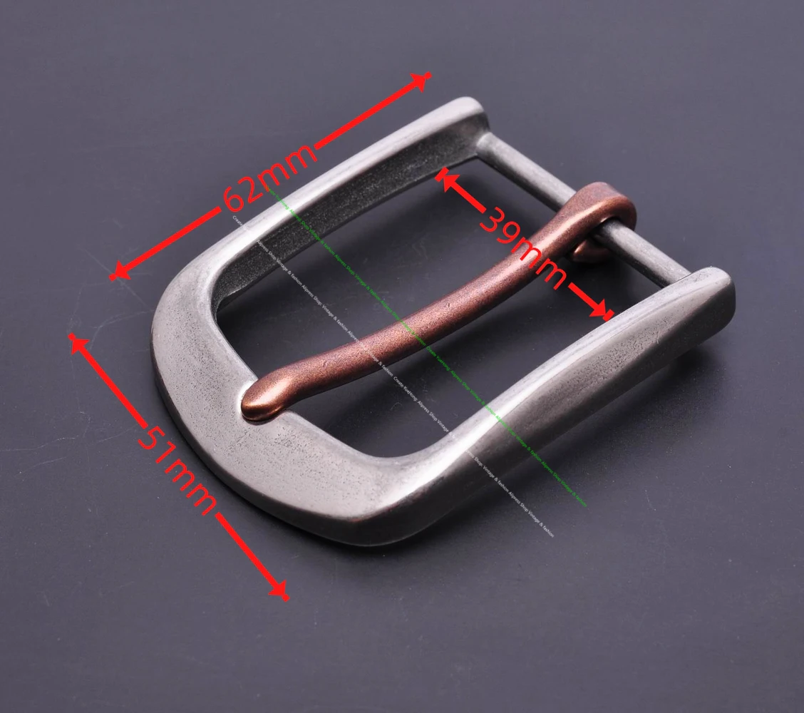 39mm Retro Silver Sturdy Quality Solid Stainless Steel Heel Bar Diy Leathercraft Classic Belt Pin Buckle Replacement