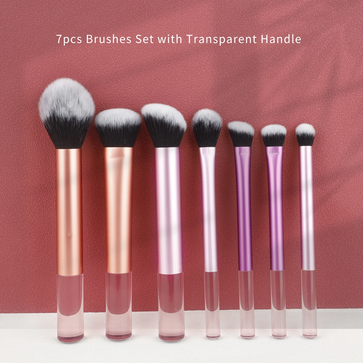 RT-Professional Makeup Brush Set, pincel Blush, pincel Foundation, pincel destaque, ferramenta de beleza, 7pcs