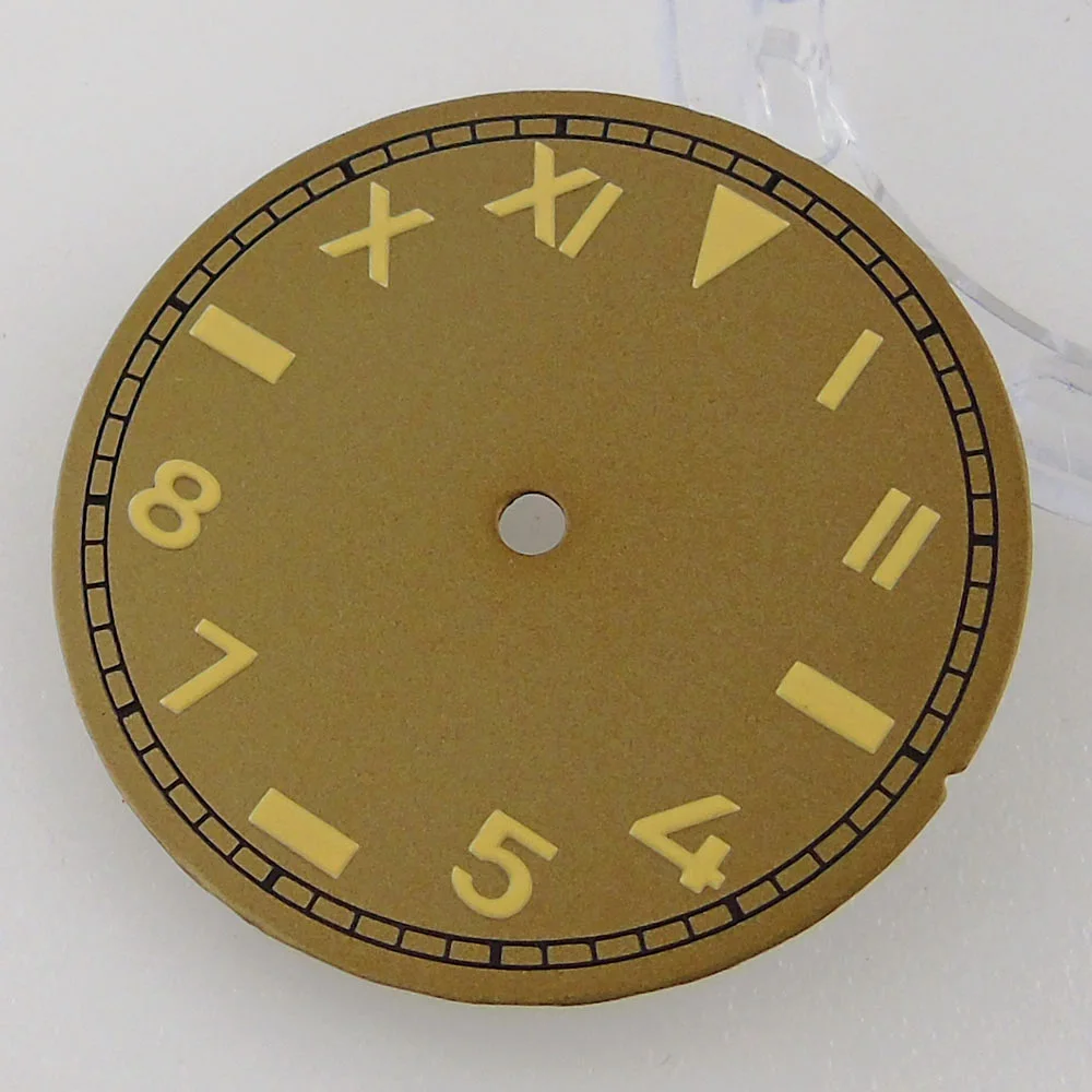 29mm Uhr Kalifornien Zifferblatt Zeiger Set leuchtende Ersatzteile passen nh35 nh36 eta2824 pt5000 miyota82 Serie dg2813 Uhrwerk
