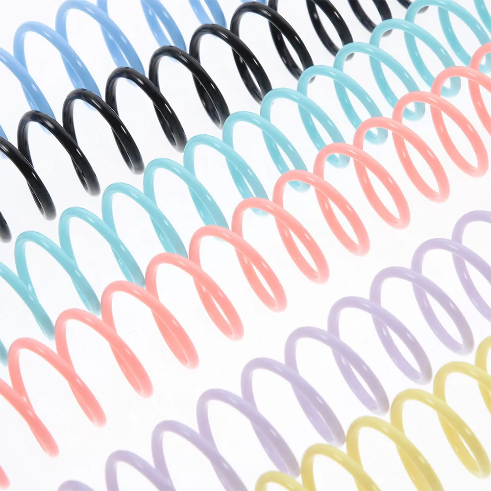 

18Pcs Portable Binder Rings Strong Flexible Spiral Coils for Notebook DIY Book Binding Paper Storage Solution Binder Rings