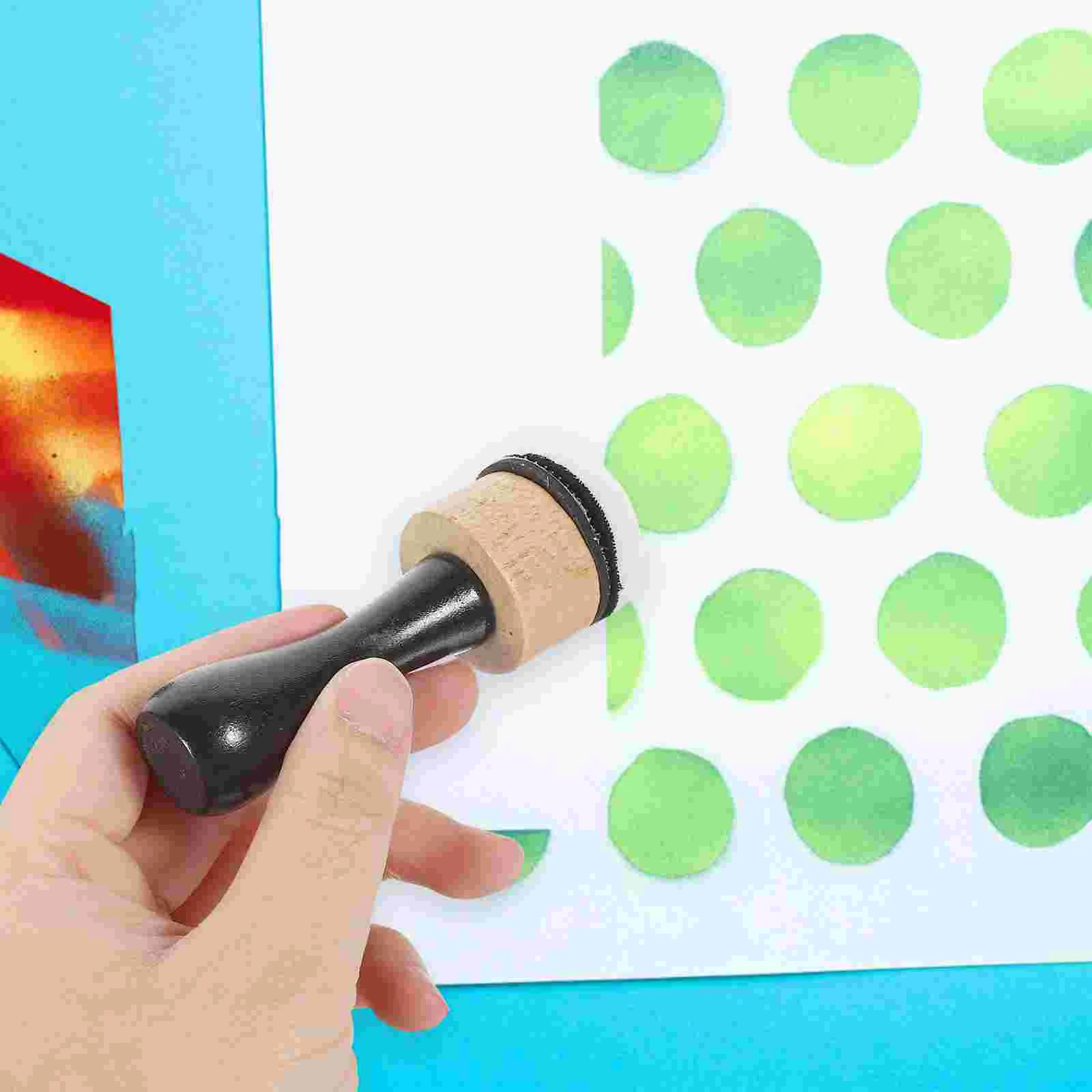 Mini Blending Shutter Seal Ink Brushes Tools Round Sponge Stamper for Painting Small Crafts Sponges