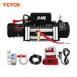 VEVOR 3000-13500LBS 12V Electric Winch With Remote Control for 4X4 Syntheic Car Trailer Ropes Towing Strap ATV Truck Off Road