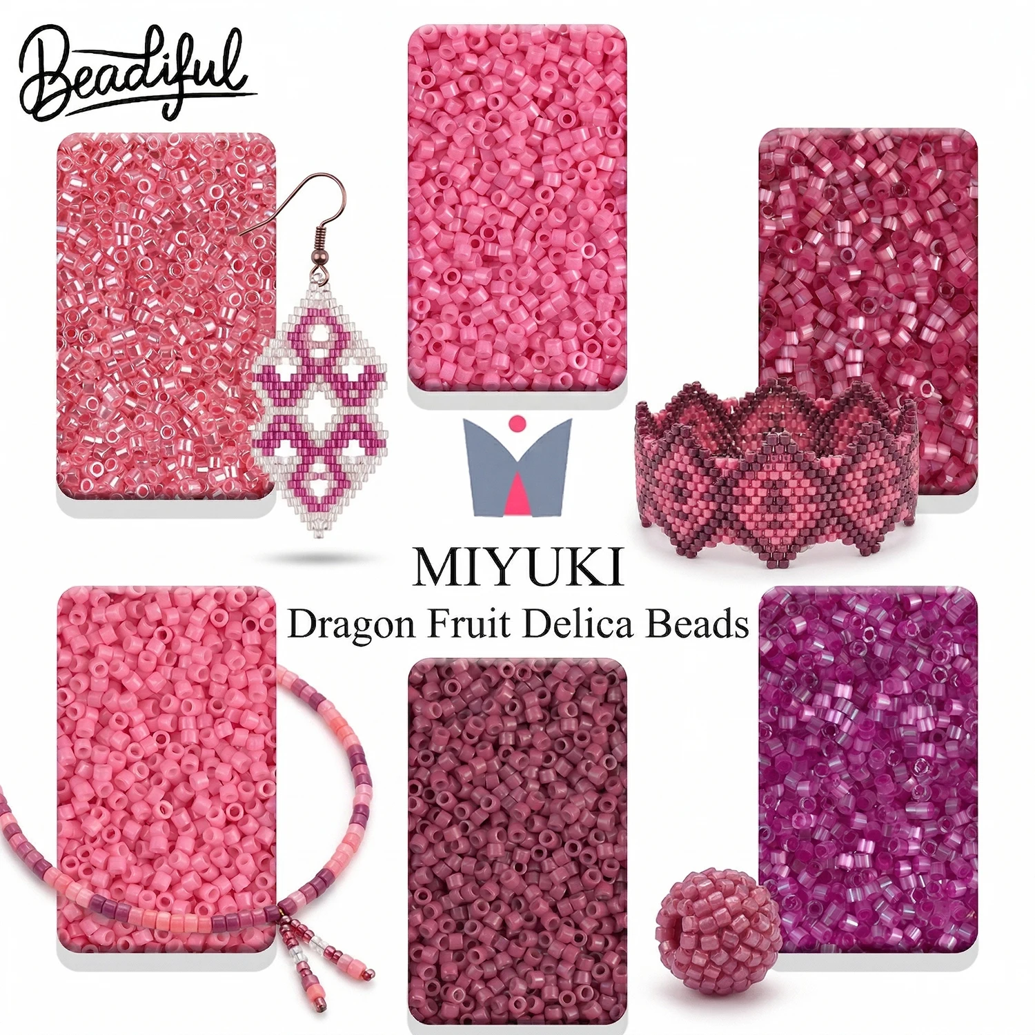 

10g/2000pcs MIYUKI DELICA BEADS 11/0 - Dragon Fruit Series Japan Glass Seed Beads for DIY Earrings & Jewelry Craft