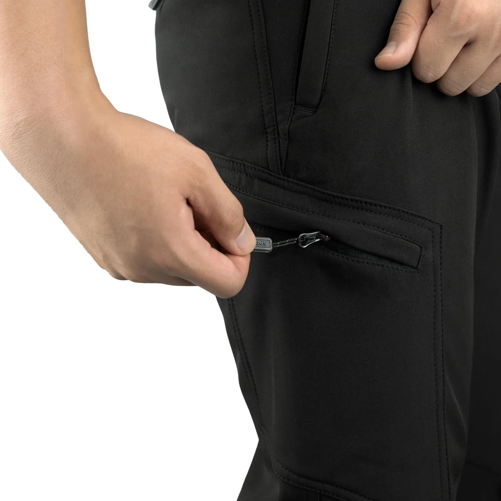 Outdoor camouflage tactical soft shell fleece pants thickened autumn and winter men's windproof and cold proof hiking pants