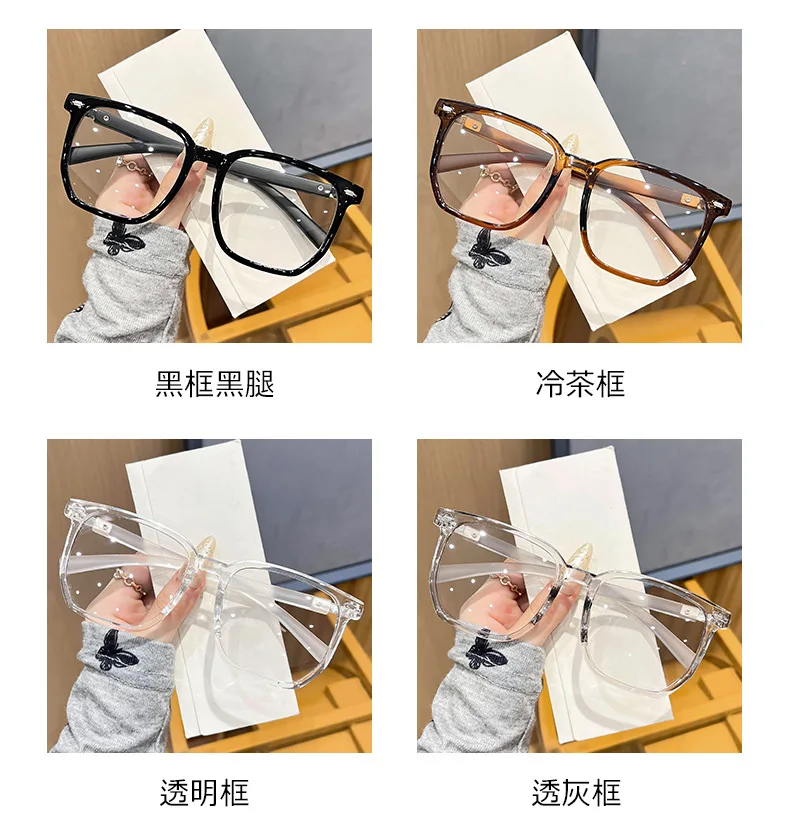 Polygon-Lesebrille mit großem Rahmen +0,5 +0,75 +1,25 ~ +4,0 Damen Herren Anti-Blaulicht-blockierende Brille Optisches Spektakel – Detail 5