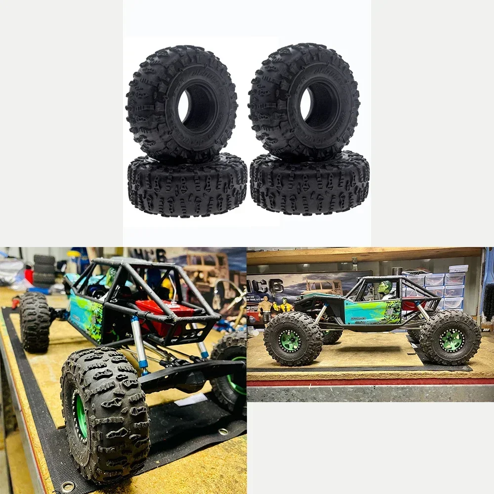 Pneus de roda de borracha para RC Crawler, 1.9 ", 120X50mm, 1/10 RC, TRX4, TRX6, Axial SCX10, AXI03007, 90046, BRX10, 90018