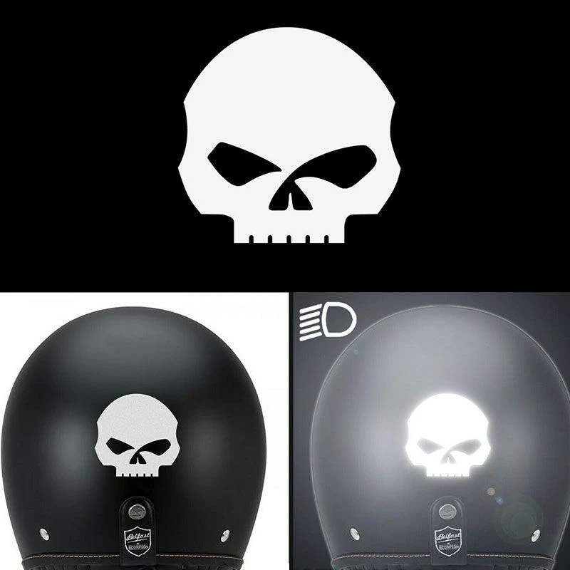 Skull Helmet Motorcycle Body Fuel Tank Waterproof Reflective Decorative Stickers For Harley Davidson Softail Sportster VRSC 883 view 2