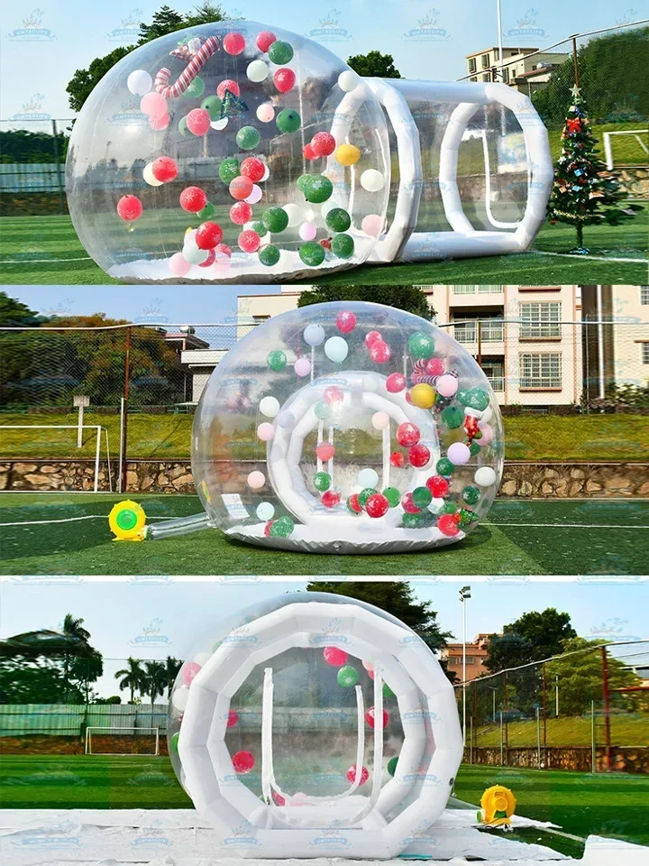 Cross-bInflatable Blow Bubble Camping House Dome Tent PVC Globe Transparent Balloon House Toy Outdoor Camping Children's Wedding