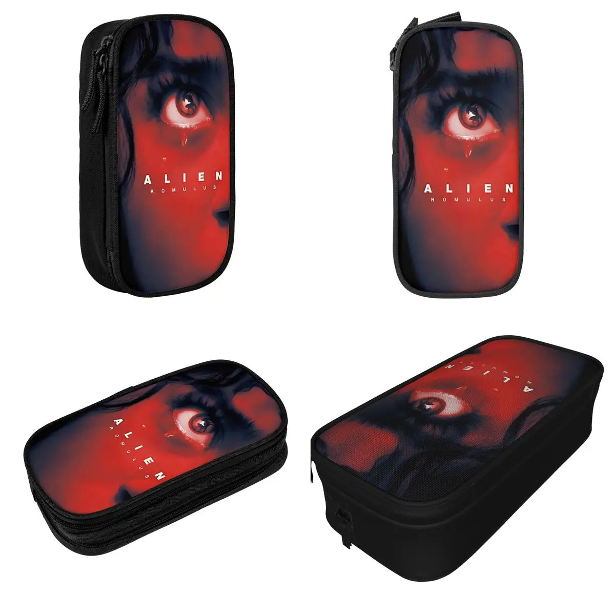 Fashion Alien Romulus 2024 Movie Pencil Case Science Fiction Horror Film Pencilcases Pen Holder for Student Large Storage Bag