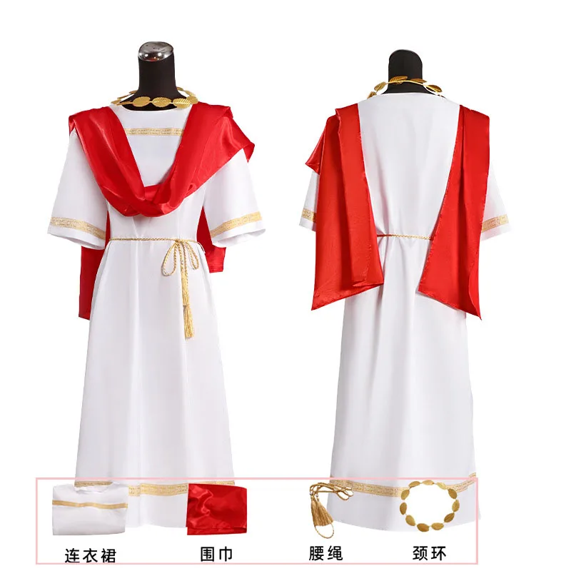 Disfraz de cosplay de la antigua Grecia y Roma, falda samurai, bufanda, gargantilla, conjunto de cosplay para hombres, juego de rol en el carnaval de Halloween