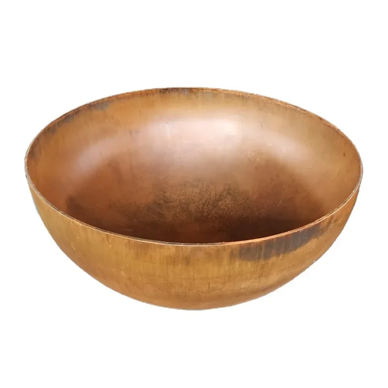 Heavy duty Weathering Steel Fire Pit half ball  fire bowl in corten steel