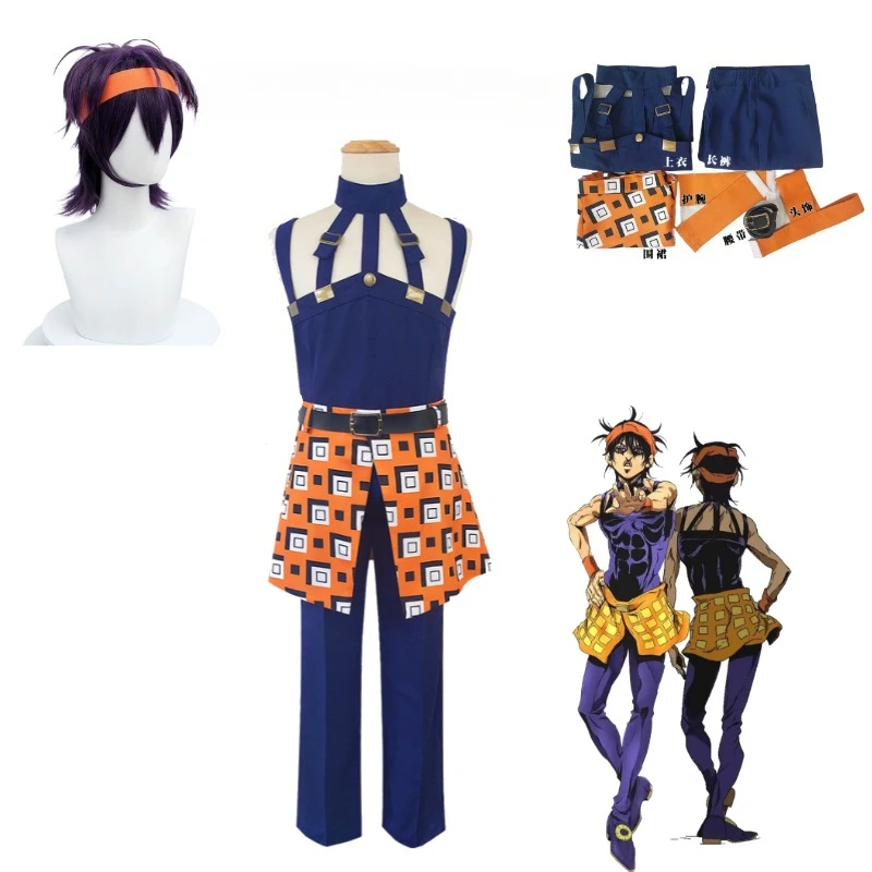 

JoJo's Bizarre Adventure Narancia Ghirga Cosplay Costume Golden Wind Halloween Outfit Highly Restored Original Design