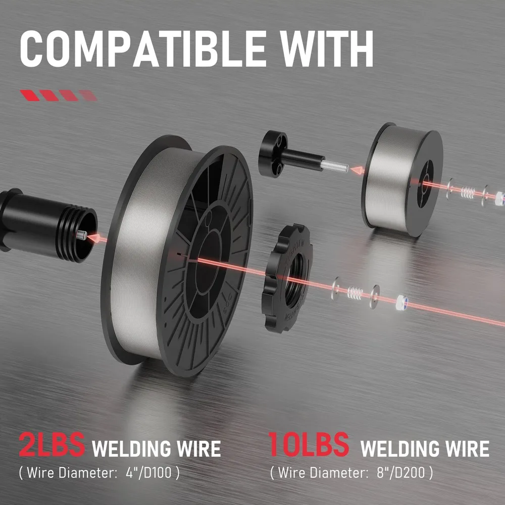 Machine à souder MIG-200 220V 200Amp, soudeur multi-processus MIG/Stick/TIG
