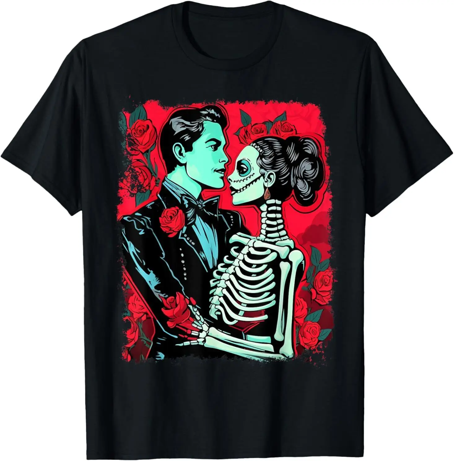 

NEW LIMITED Gothic Skeleton Lovers Best Gift Idea Premium Tee T-Shirt S-3XL