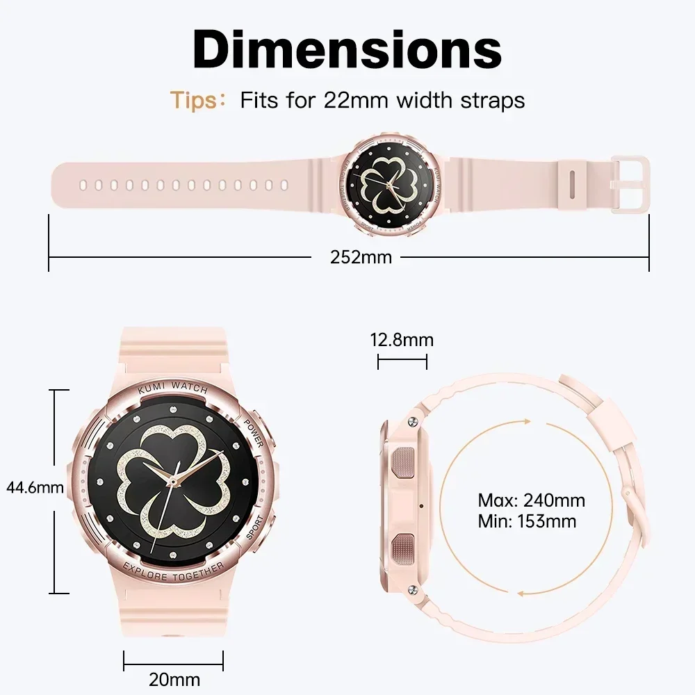 KUMI-Montre intelligente étanche K6, écran Amoled 1.3 