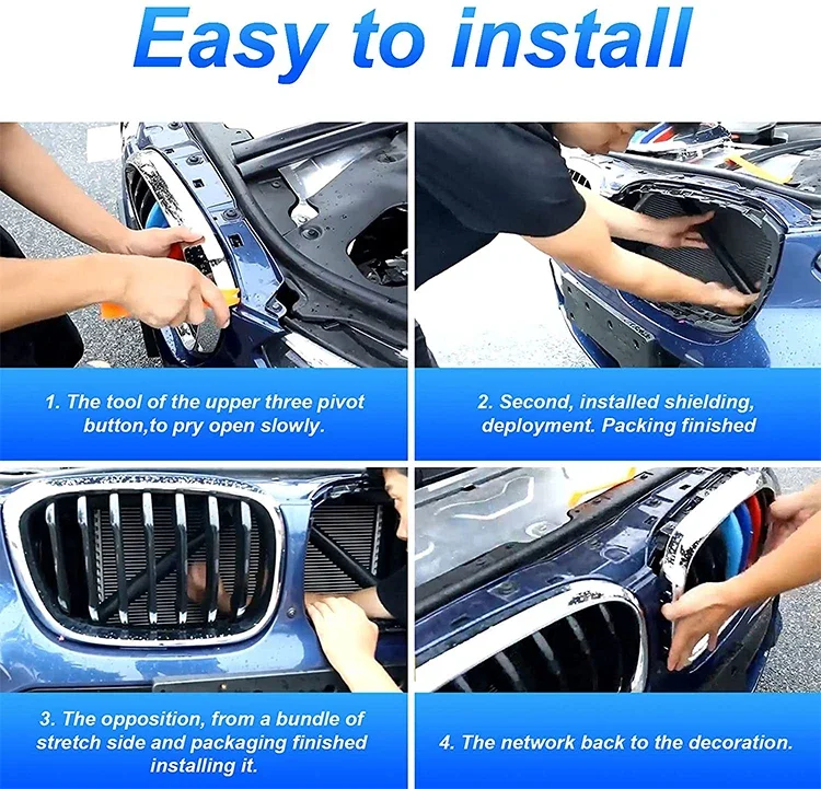 Für BMW X3 X4 X5 G05 F25 F26 G01 G02 2011 ~ 2022 Auto-Styling Frontschürze Kühlergrill Rahmen direkt Installieren Streifen Zubehör – Detail 9