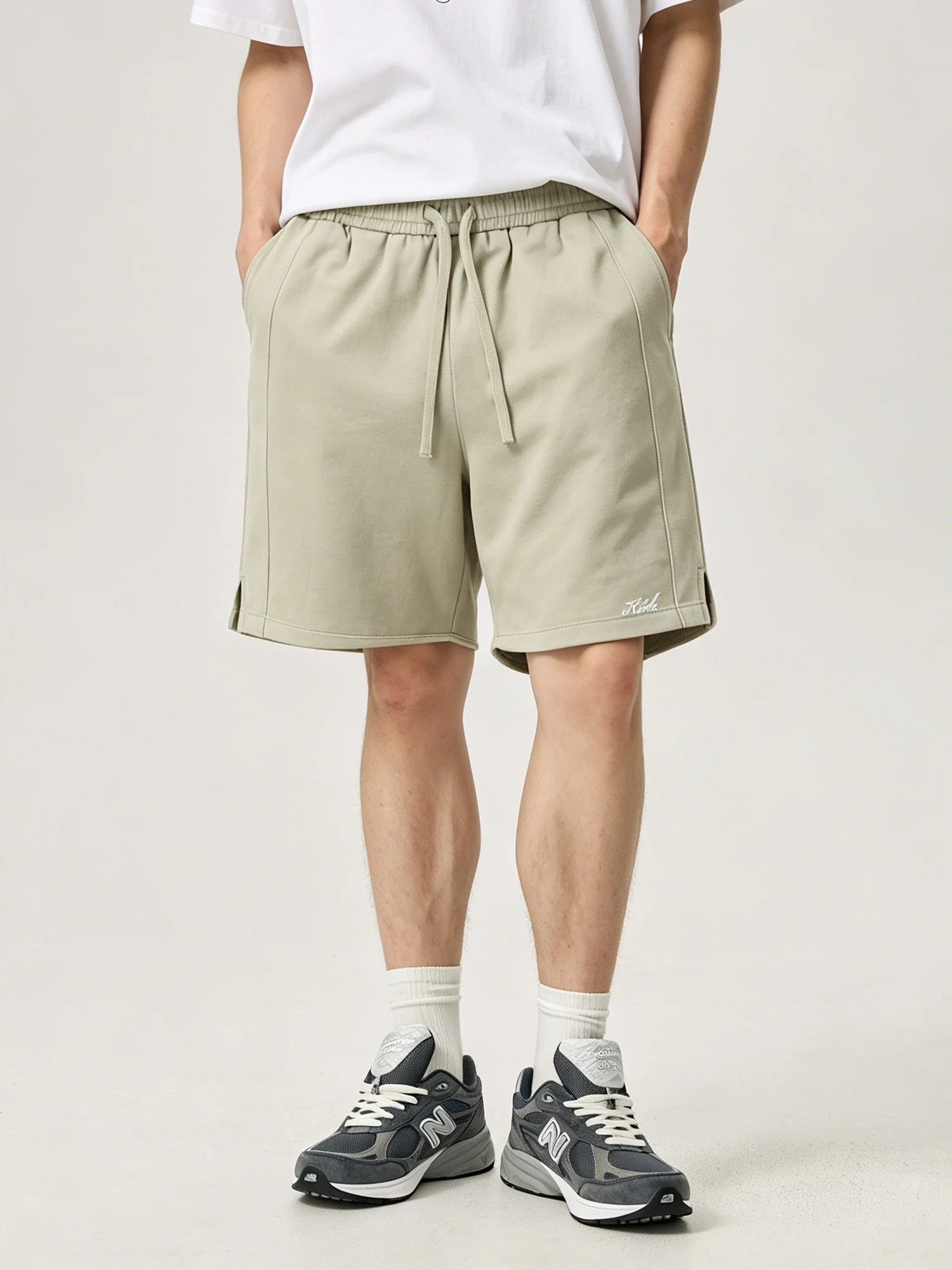 

KITH Knitted Terry Cloth Sports Shorts Men Summer Embroidered American Basketball Mid-Pants Loose Casual Five-Part Pants