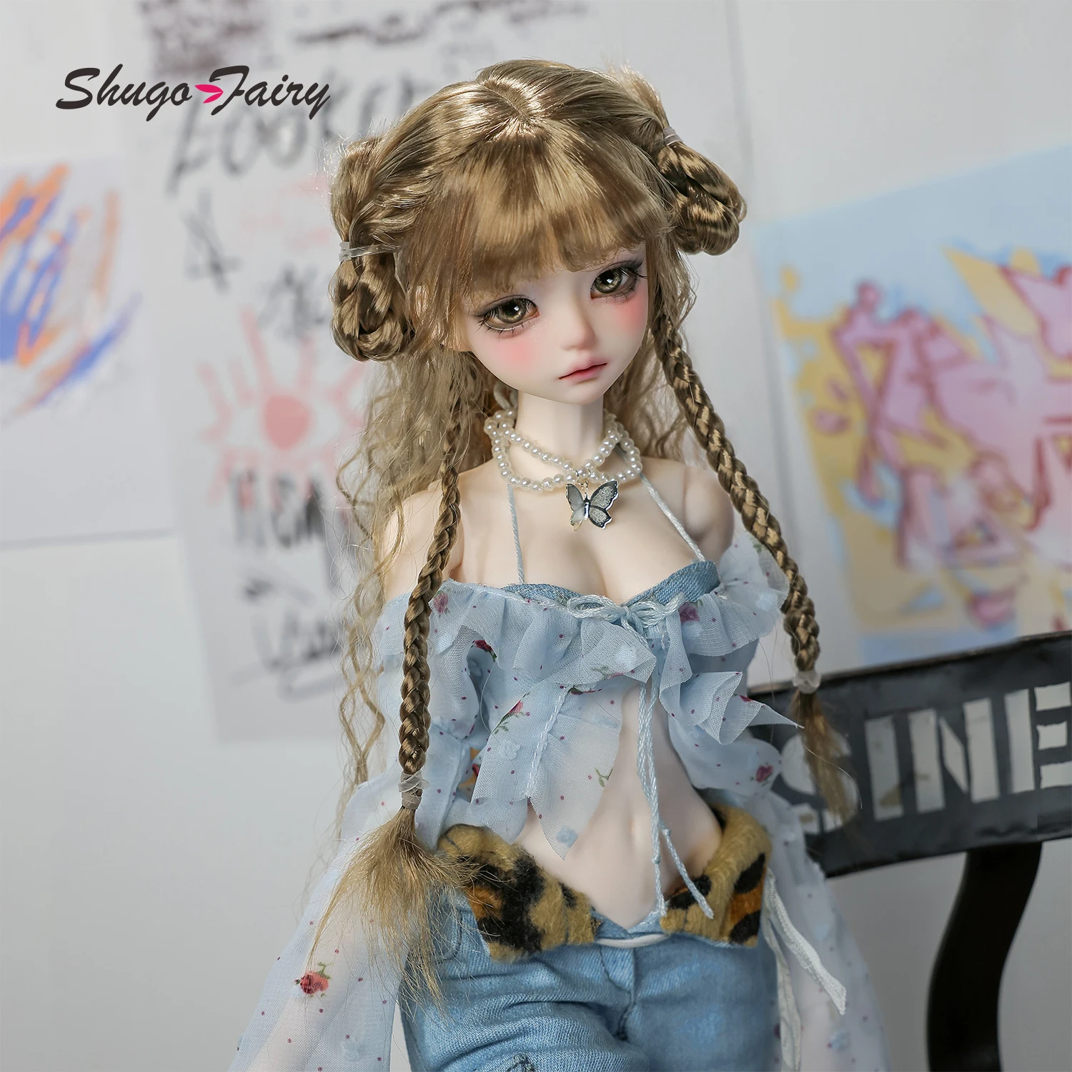 Shugafairy Kikyou D Bjd Doll 1/4 Fullset Street Girl Bariy Big Chest Summer Carnival Fashion Y2k Style Ball Jointed Dolls Toys - Image 3