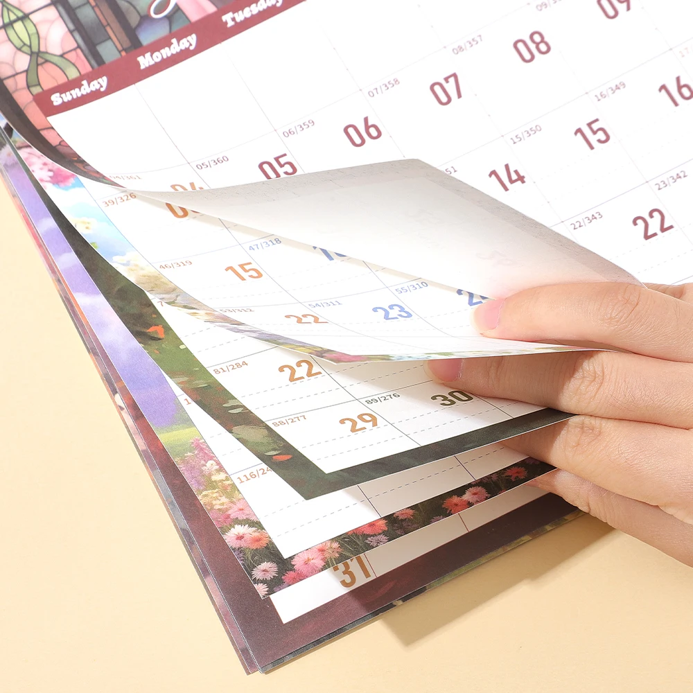 Calendário de parede da Bíblia A4 2026 Planejador cristão de 12 meses com seções mensais semanais diárias para planejamento de escritório doméstico (Jan-Dec 2026)