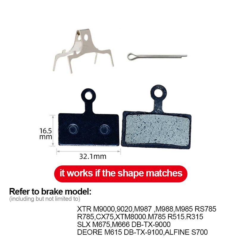 Bicycle DISC RESIN BRAKE PADS FOR SHIMANO G01S XTR M9000 M985 M988 Deore XT M8000 M785 SLX M7000 M666 M675 Deore M615 1/2/4 Pair