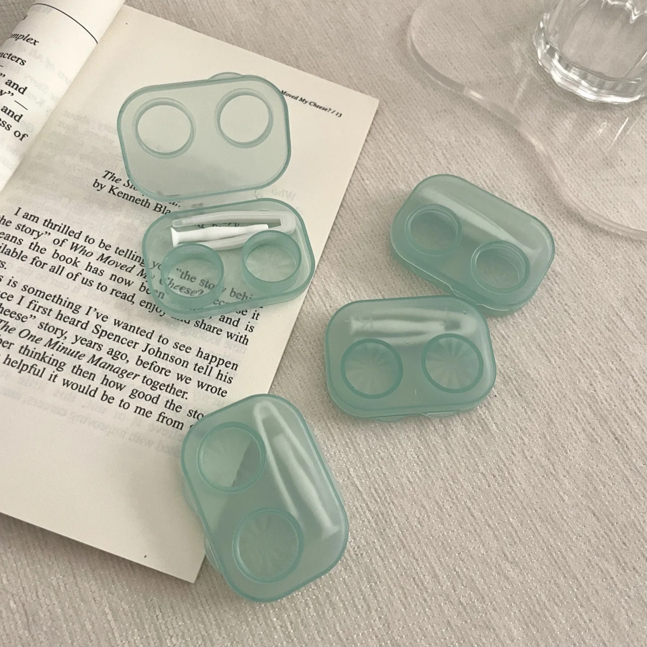 1-5 stücke Kontaktlinsen Fall Lagerung Box Tragbare Keine Notwendigkeit, Die Kappe Unschrauben Schüler Box Mit Pinzette Werkzeug für Reise Lagerung Box – Detail 10