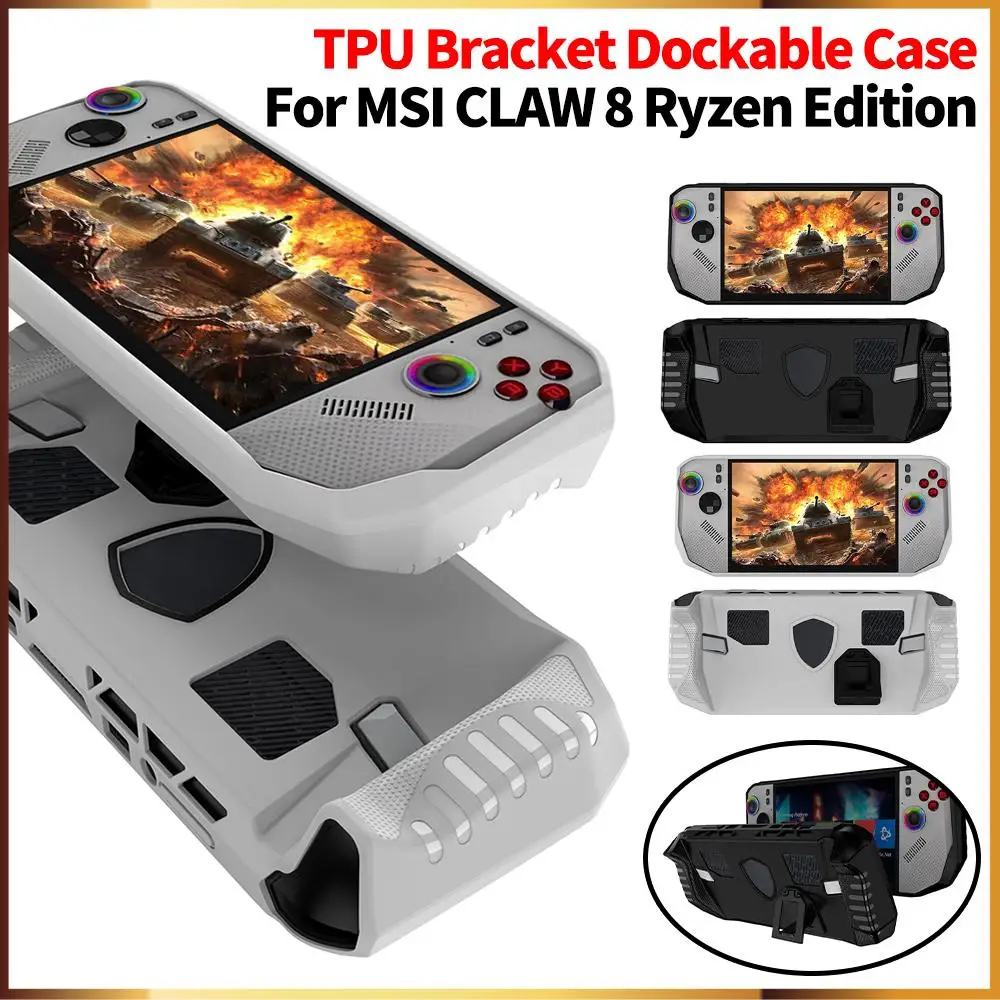 

Защитный чехол для портативной игровой консоли MSI Claw 8 Ryzen Edition, мягкий, против царапин ﻿ Чехол из ТПУ с подставкой для MSI Claw